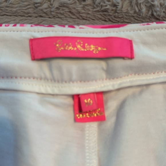 Lilly Pulitzer beautiful stretch Pink n White vintage skort with pockets, EUC - Picture 2 of 7